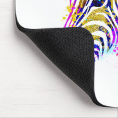 レインボーウォーター絵を描カラー(ばちゃばちゃ)跳ねるゼブラグラフィック マウスパッド (コーナー)