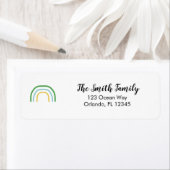 レインボーウォーター絵画カラー差出人住所ラベル ラベル (インサイチュ)