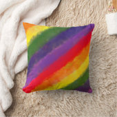 レインボーウォーター絵画カラー クッション (ブランケット)