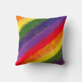 レインボーウォーター絵画カラー クッション (裏面)