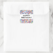 レインボーウォーター色の絵を描水玉模様 スクエアシール (バッグ)