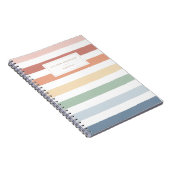 レインボーウォーター色ストライプノート ノートブック (右側)