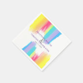 レインボーウォーター色LGBTQゲイプライド結婚ズ スタンダードカクテルナプキン (角)