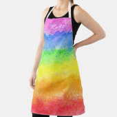 レインボーウォーター(ばちゃばちゃ)跳ねるカスタムパーソナライズされた エプロン (インサイチュ)