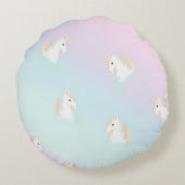 レインボーウスユニコーンウクエストリアガーリーン ラウンドクッション (裏面)