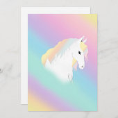 レインボーウスユニコーンウクエストリアガーリーン 招待状 (正面/裏面)