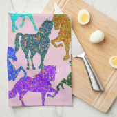 レインボーウマ キッチンタオル (四つ折り)