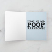 レインボーウンチおもしろい誕生日カード シーズンカード (内部)