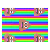 レインボーウンチ絵文字テーブルクロス テーブルクロス (正面(横))