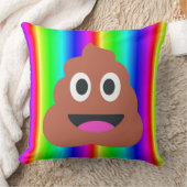 レインボーウンチ絵文字 クッション (ブランケット)