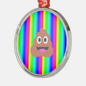 レインボーウンチ絵文字 メタルオーナメント (左)