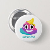 レインボーウンチ絵文字 缶バッジ (正面&裏面)