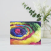 レインボーウールハンドスパン写真 ポストカード (スタンド正面)