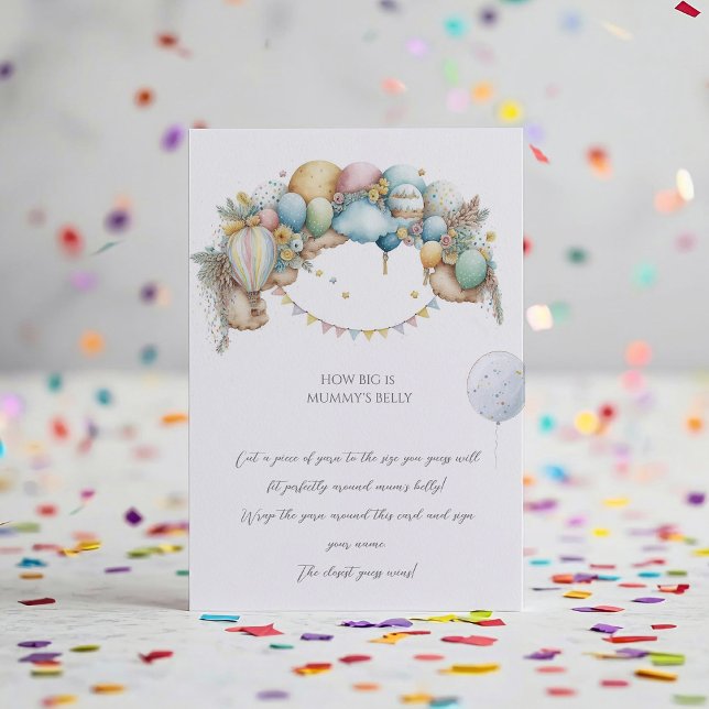 レインボーエアバルーン赤ちゃんシャワー推量ゲーム (クリエイターアップロード済み)