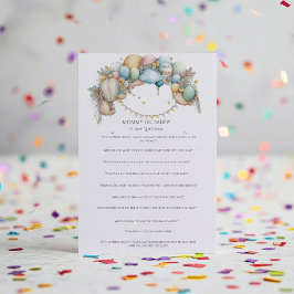 レインボーエアバルーン赤ちゃんシャワー推量ゲーム