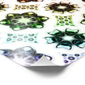 レインボーエイリアンアイフラクタルアートパターン フォトプリント            (角)