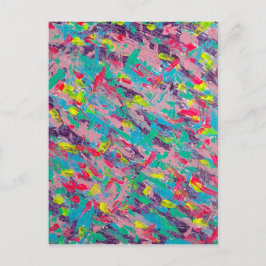レインボーエステティック絵画抽象芸術 ポストカード