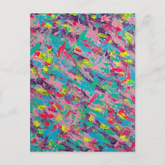 レインボーエステティック絵画抽象芸術 ポストカード (正面)