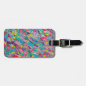 レインボーエステティック絵画抽象芸術 ラゲッジタグ (正面横)