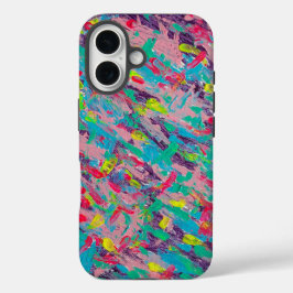 レインボーエステティック絵画抽象芸術 iPhone 16ケース