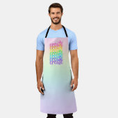 レインボーエプロン「作成」 エプロン (着用した状態)