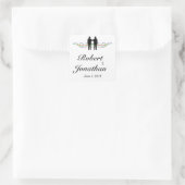 レインボーエレガンスグルーム結婚ズ封筒用シール スクエアシール (バッグ)