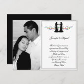 レインボーエレガンスブリ結婚ーズ婚約 招待状 (正面/裏面)