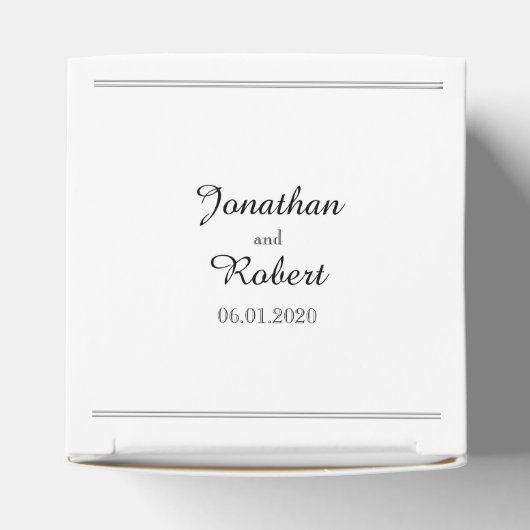 レインボーエレガンスルームス結婚式の引き出物ボックス フェイバーボックス (上部)