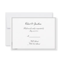 レインボーエレガンス結婚グルームズレスポンスカード