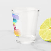 レインボーエレガントウォーターカスタムカラーLGBTQ結婚ズ ショットグラス (右)