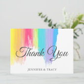 レインボーエレガントウォーター色ありがとう カード (スタンド正面)