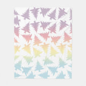 レインボーエレガントカラフルクリスマスツリーパターン フリースブランケット (正面)