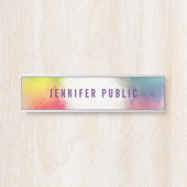 レインボーエレガントカラーカラフルトレンディーカスタム サインプレート (正面)