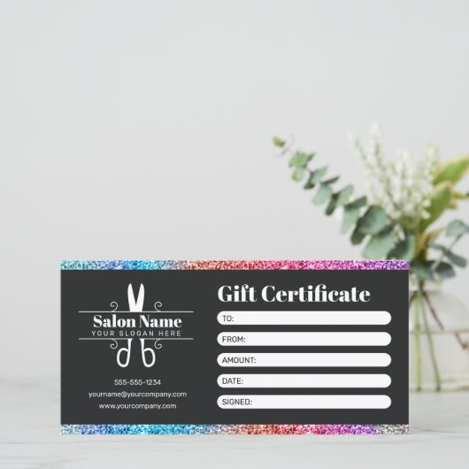レインボーエレガントグリッターサロンギフト券 (スタンド正面)