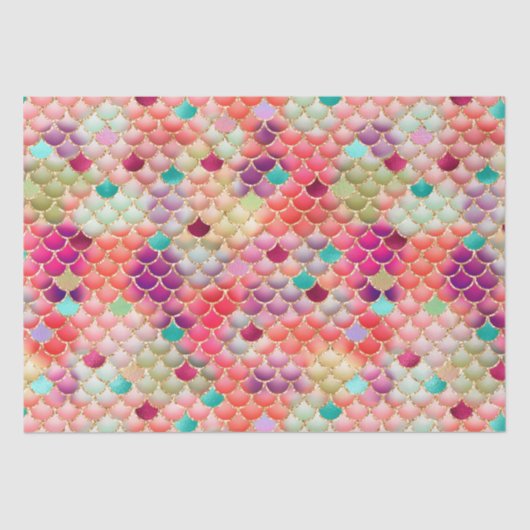 レインボーエレガントグリッター&フォイルマーメイドはかりで測 薄葉紙 (正面)