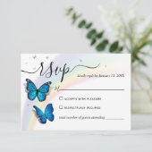 レインボーエレガントシルバーとブルーバタフライ結婚ズ 出欠カード (スタンド正面)