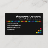 レインボーエレガントスクエアミュージックイコライザdj vj 名刺 (裏面)