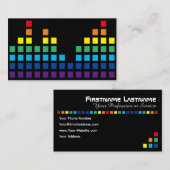 レインボーエレガントスクエアミュージックイコライザdj vj 名刺 (正面/裏面)