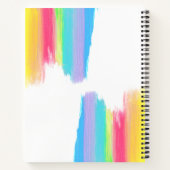 レインボーエレガントパーソナライズされたLGBTQ結婚ズゲスト ノートブック (裏面)