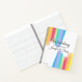 レインボーエレガントパーソナライズされたLGBTQ結婚ズゲスト ノートブック (内部)