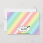レインボーエレガントフローラゲイウェディングレセプション 招待状 (裏面)
