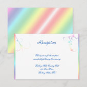 レインボーエレガントフローラゲイウェディングレセプション 招待状 (正面/裏面)