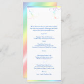 レインボーエレガントフローラゲイ結婚のメニュー メニュー (正面/裏面)