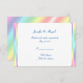 レインボーエレガントフローラゲイ結婚の応答カード 出欠カード (正面/裏面)