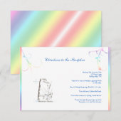 レインボーエレガントフローラゲイ結婚の方向 エンクロージャーカード (正面/裏面)