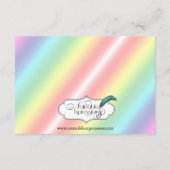 レインボーエレガントフローラゲイ結婚の方向 エンクロージャーカード (裏面)