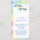 レインボーエレガントフローラゲイ結婚式 プログラム (正面/裏面)