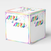 レインボーエレガントフローラ結婚式の引き出物ボックス フェイバーボックス (正面サイド)