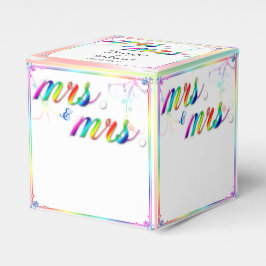 レインボーエレガントフローラ結婚式の引き出物ボックス フェイバーボックス
