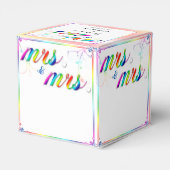 レインボーエレガントフローラ結婚式の引き出物ボックス フェイバーボックス (裏面サイド)